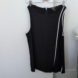 DKNY Black Top with White Accents